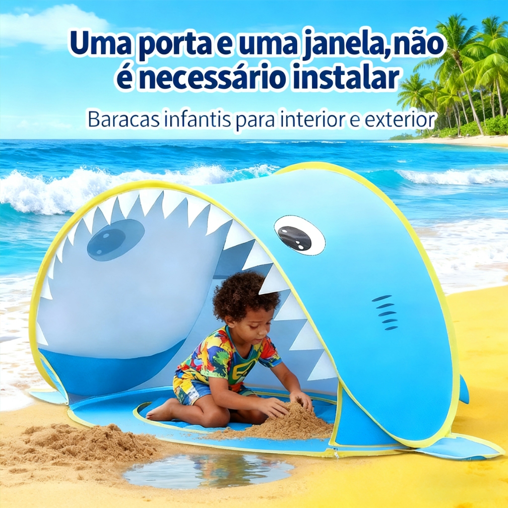 Tenda Barraca Infantil Dobrável Praia Proteção Uv Piscina