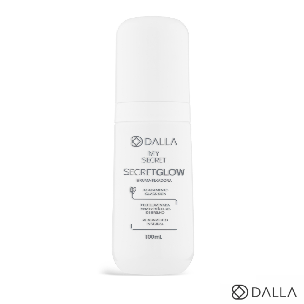 Bruma Fixadora e Iluminadora de Maquiagem Skin Secret Glow - Dalla Efeito Glass