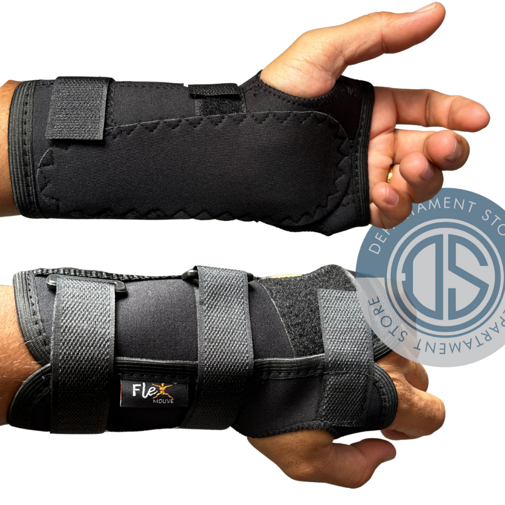 PAR Munhequeira com Tala bilateral ajustável em neoprene | Imobilizador de punho e mão