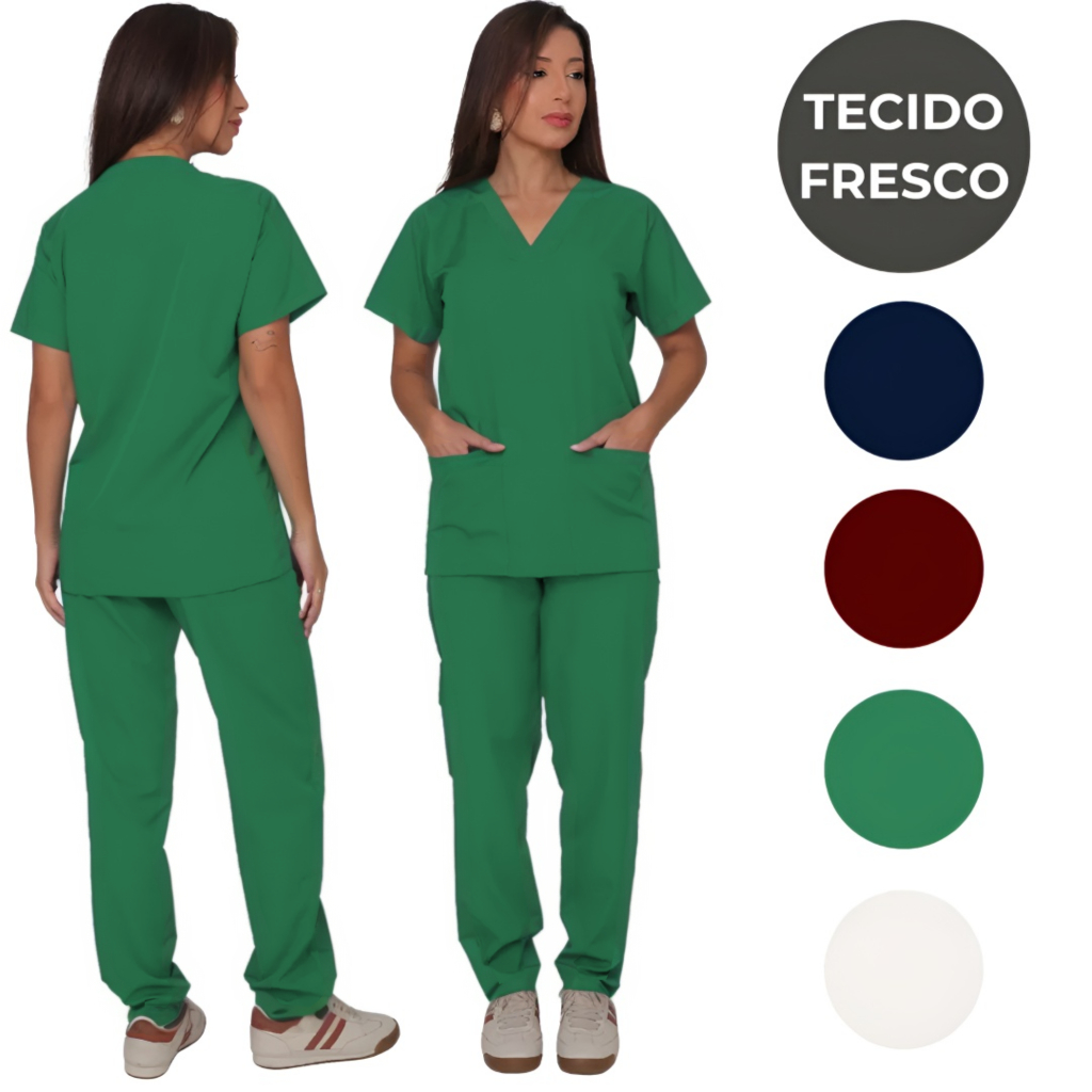 Pijama Cirúrgico Com Elastano Tecido Fresco Scrub Uniforme Hospitalar Enfermagem Médico Enfermeira