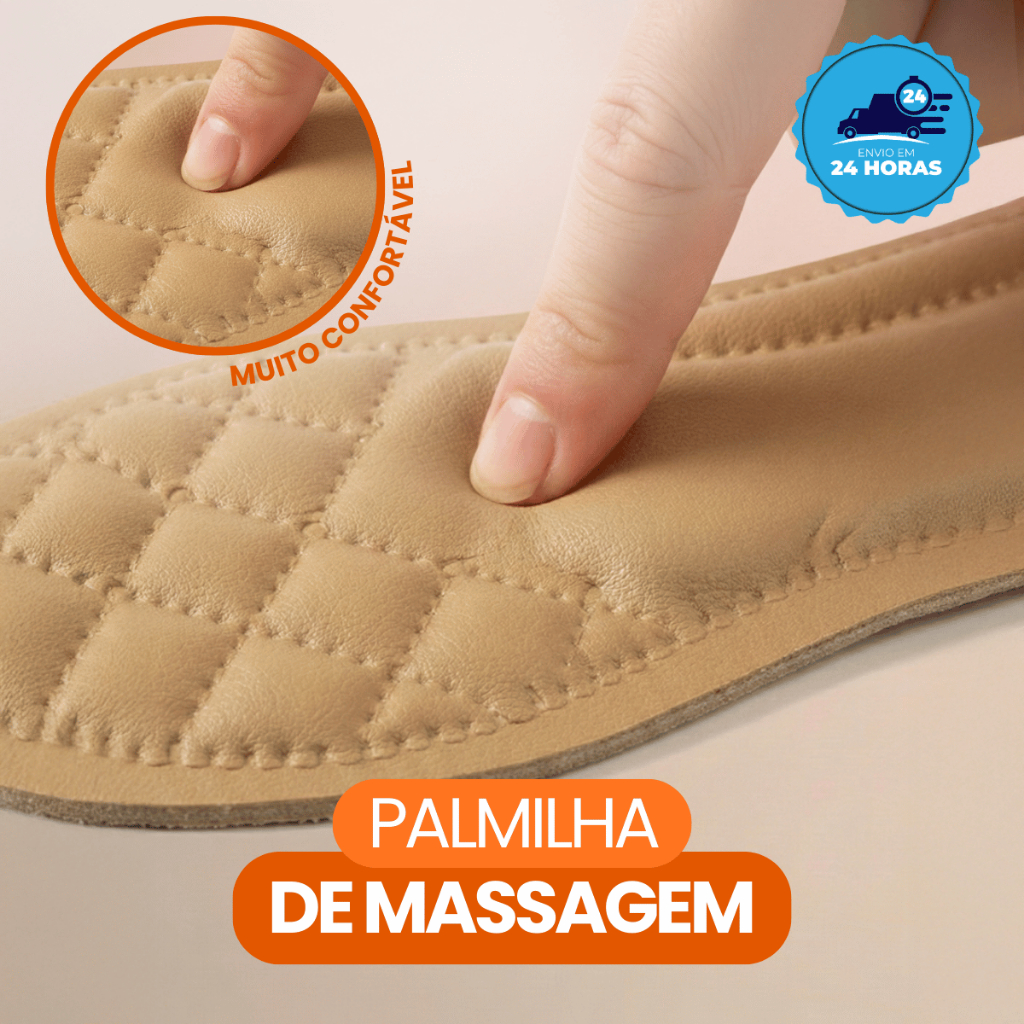 Palmilha Ortopédica Massagem 5D Feminina Alívio Dor Pé Salto Alto Conforto Uso Dia Todo Sapato Tênis Bota Paumilha