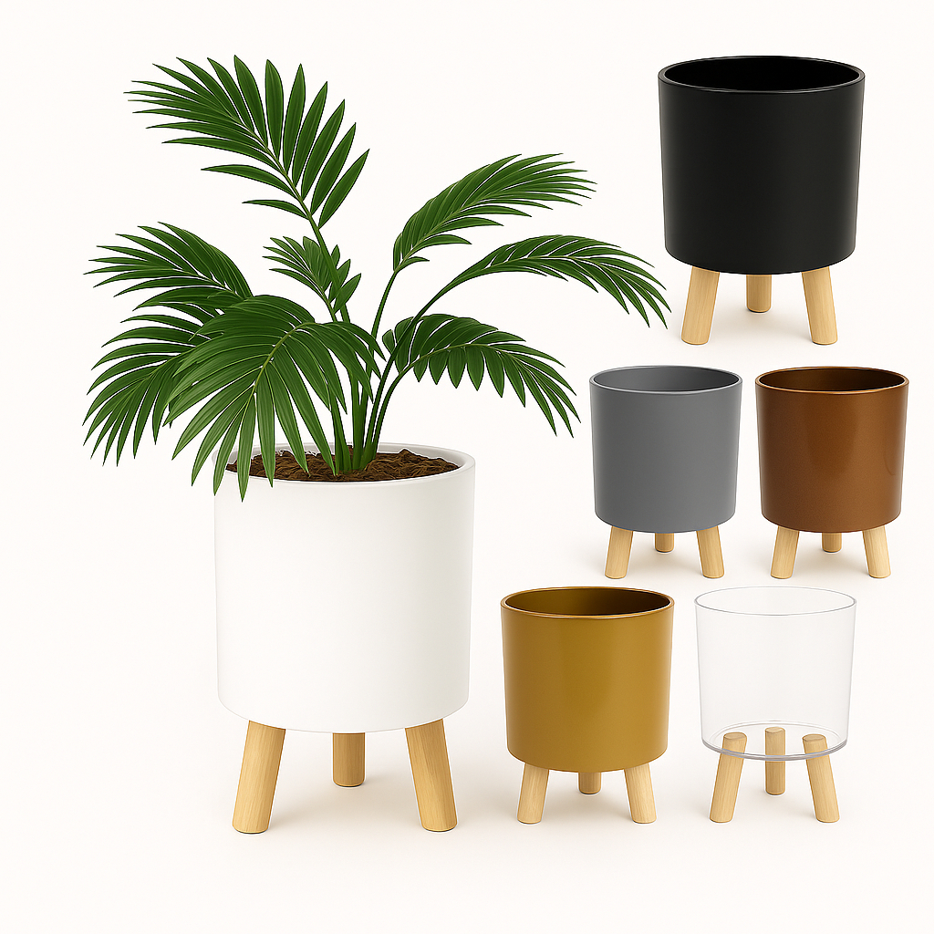 Cachepô Vaso Decorativo Tripé Moderno Minimalista P/ Plantas