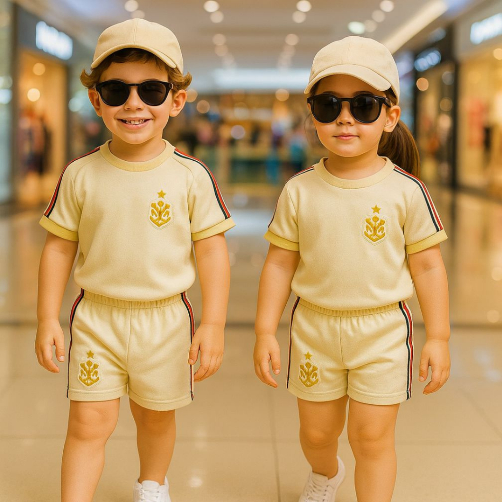 Conjunto Infantil Menina E Menino Dry Fit Confortável E Estiloso Para O Dia A Dia Verão