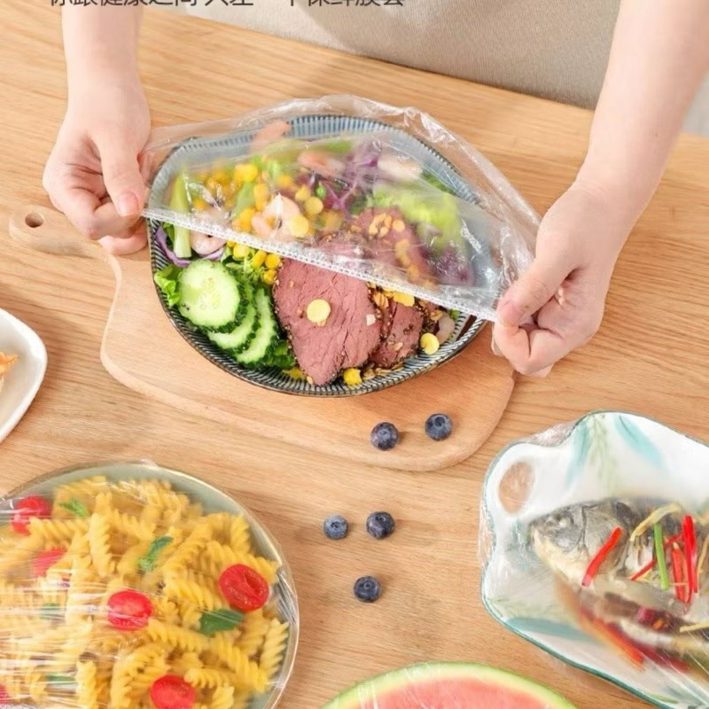 Kit com 100 Unidades de Tampa De Plástico descartável para alimento (MC 19169)