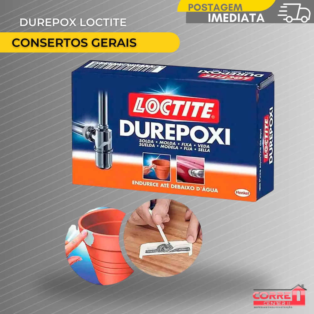 Durepoxi 100g 50g 250g Massa Epoxi Loctite Adesivo Epóxi Cinza Cola Resistência Durepox Original