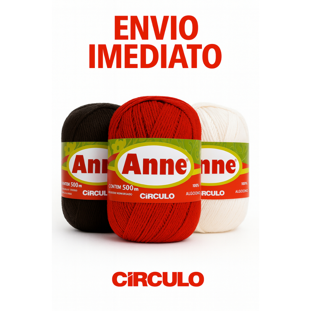 Fio Anne 500m Linha Círculo - Artesanato, Crochê e Tricô
