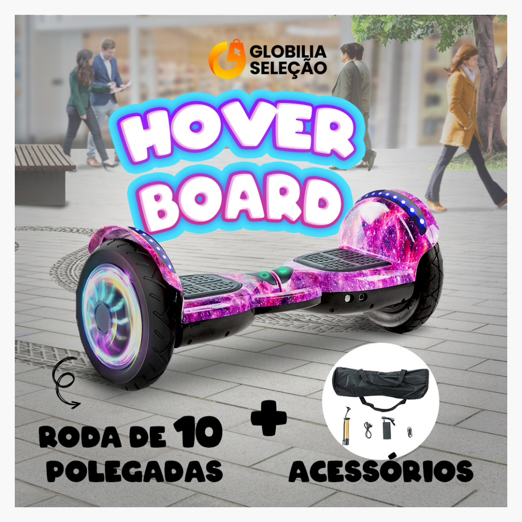Hoverboard Overboard Infantil Adulto Skate Elétrico 10"Led Bluetooth Bateria De Grande Capacidade Motor Brushless HB100S