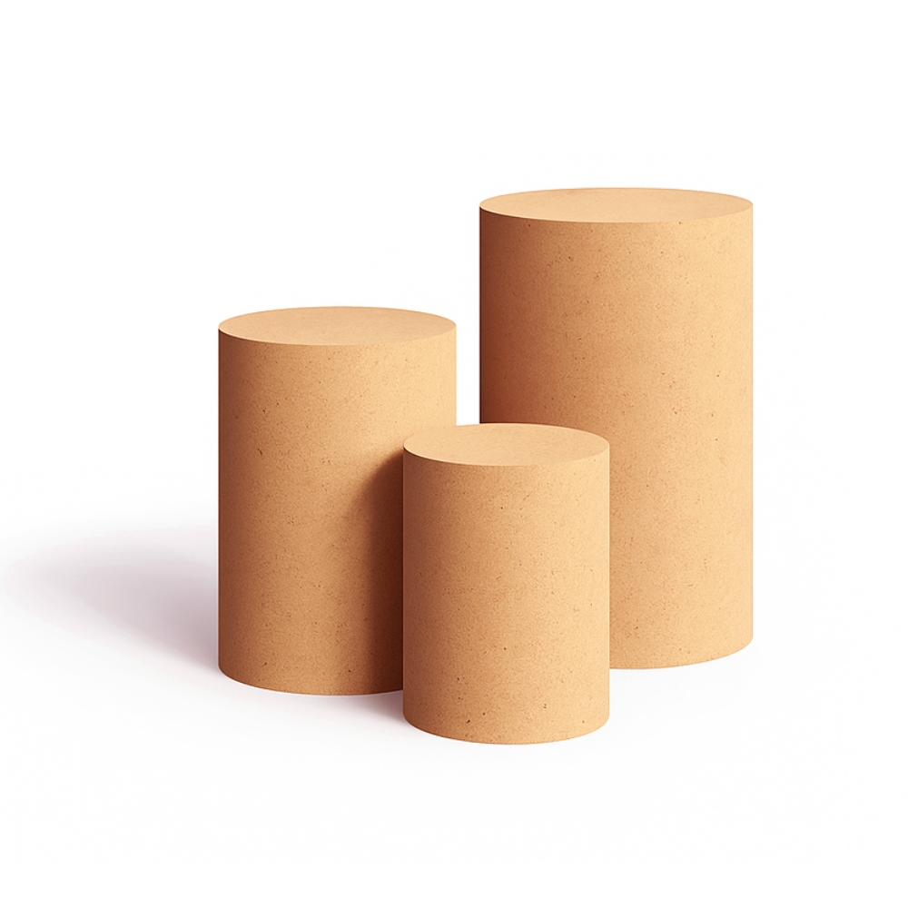 Kit Pegue e Monte 3 Mesas Cilindro Liso PMG Mdf Decoração Festa Aniversário