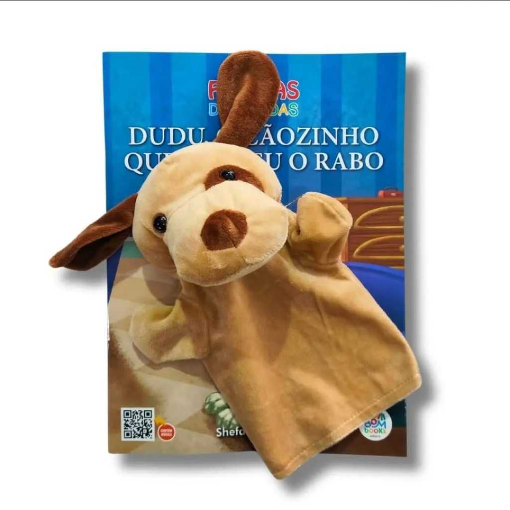 Livro + Fantoche Fábulas Divertidas - Dudu O Cãozinho Que Perdeu o rabo