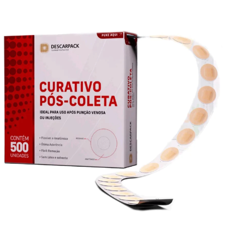 CURATIVO POS-COLETA DE SANGUE C/500 DESCARPACK