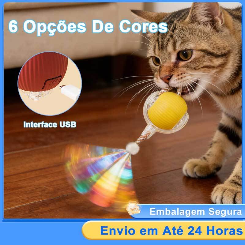 Brinquedos Inteligentes Para Gatos Bola De Rolamento Automática Cauda Falsa Recarregável Elétrico