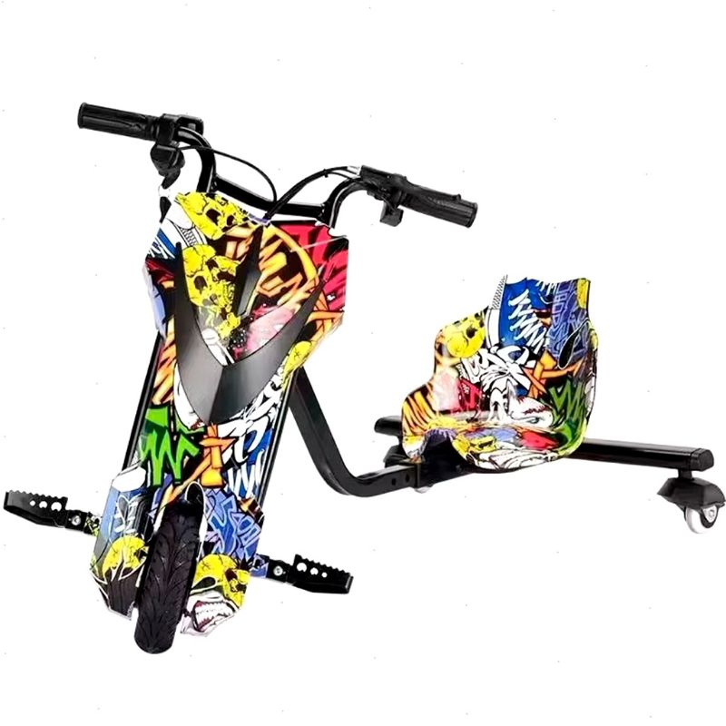 Triciclo Elétrico Drift Com Bluetooth Alto falante LED 3 velocidades" 350W 8 Polegadas