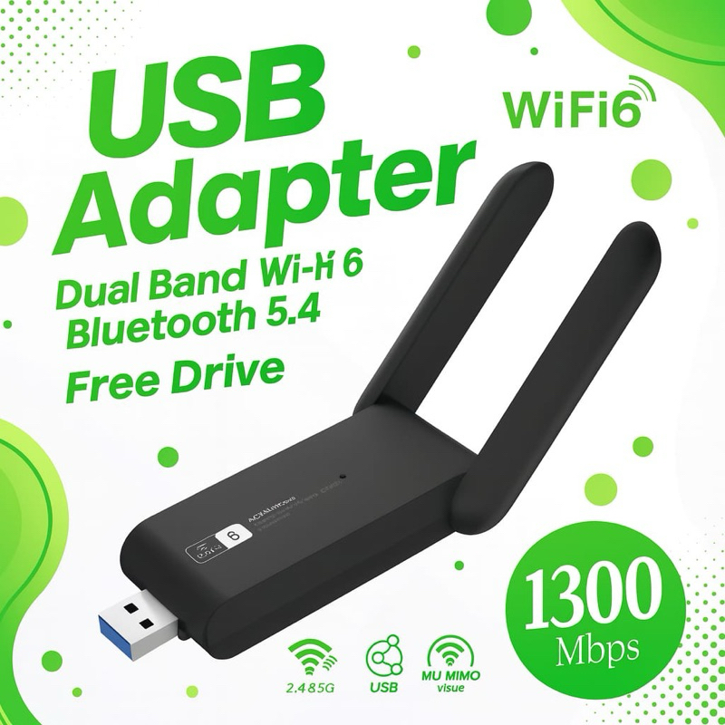 Adaptador Wi-fi 6g Pro  Potência Dupla De Antenas