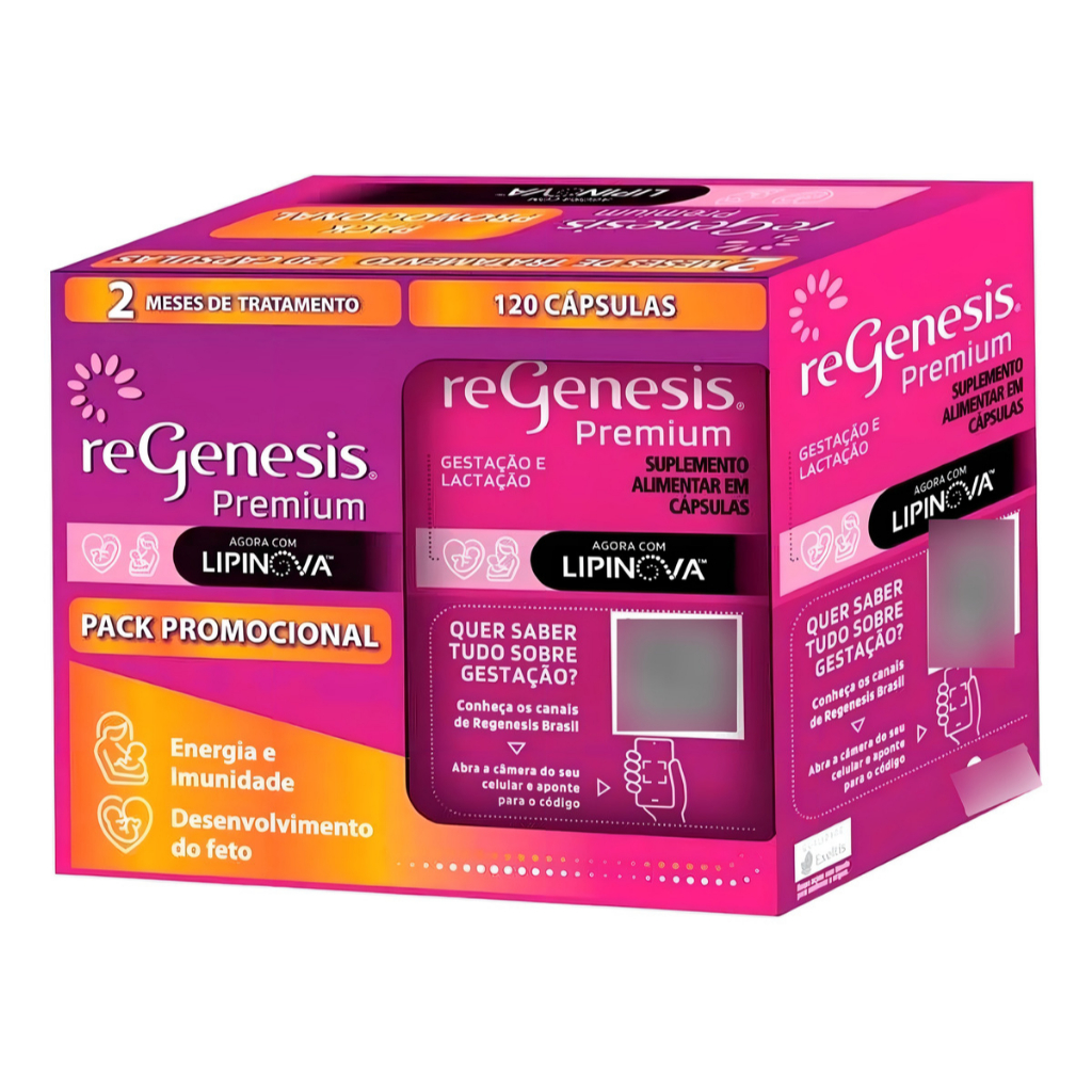 Regenesis Premium Lipinova120 Suplemento em Capsulas para Gestantes
