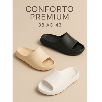 Chinelo Nuvem Yvate Unissex Slide Confortável Macio Masculino Feminino