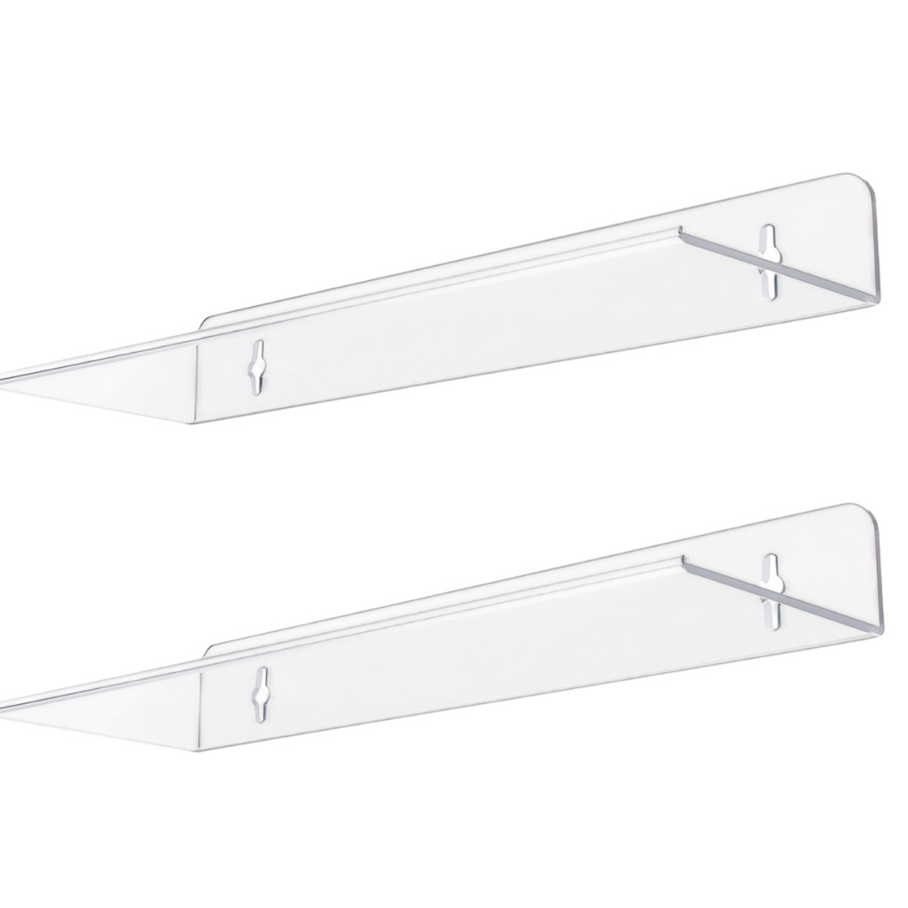 Prateleira Invisível Acrílico 2mm Para Doces Decoração Maquiagem Vitrine Lavabo Expositor Funcional e Discreto