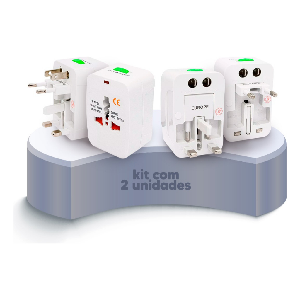 Tomada Universal Adaptador Internacional Viagem Exterior Americano Europeu Britânico Argentina 13A