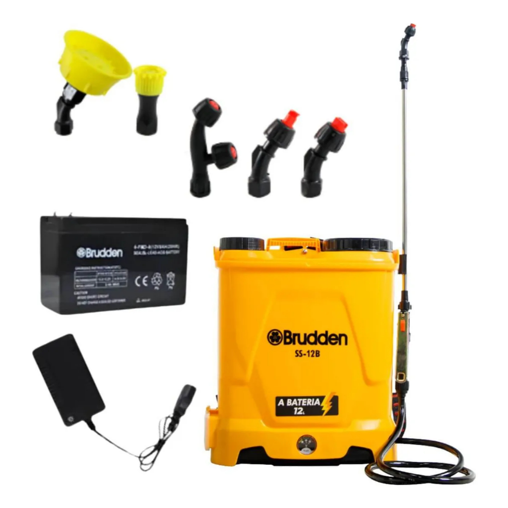 Pulverizador Elétrico Costal Brudden Bateria Ss-12b 12litros Bomba De Veneno Costal Brudden Para Agricultura - Jardim