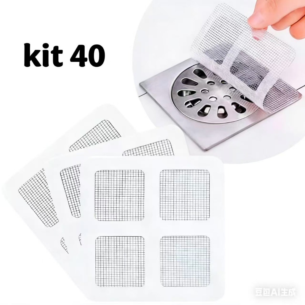 Filtros Adesivo Para Ralo Banheiro Cozinha Quintal Coletor De Cabelo Anti Inseto Tela Protetora