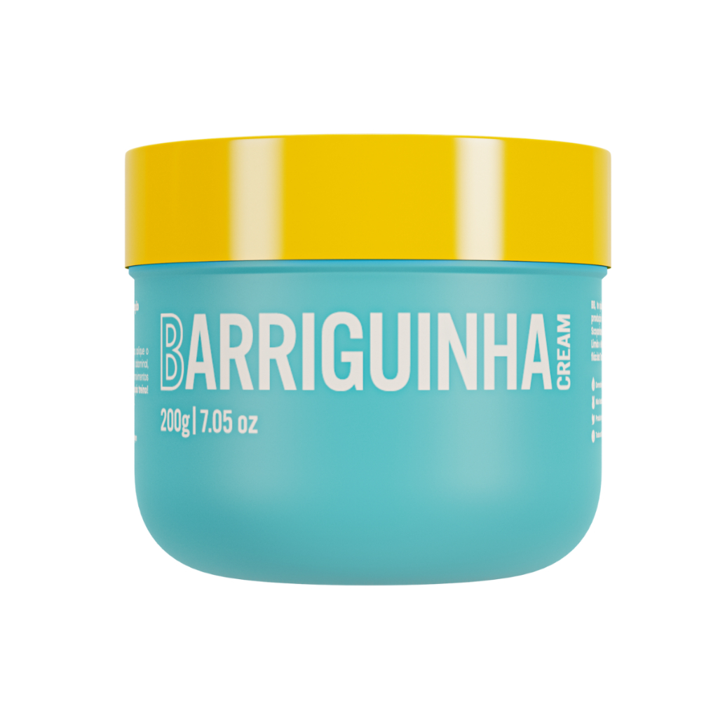 Barriguinha Cream 200g Creme Redutor de Barriga Hidratação Corporal com Mentol Antiestrias Celulite