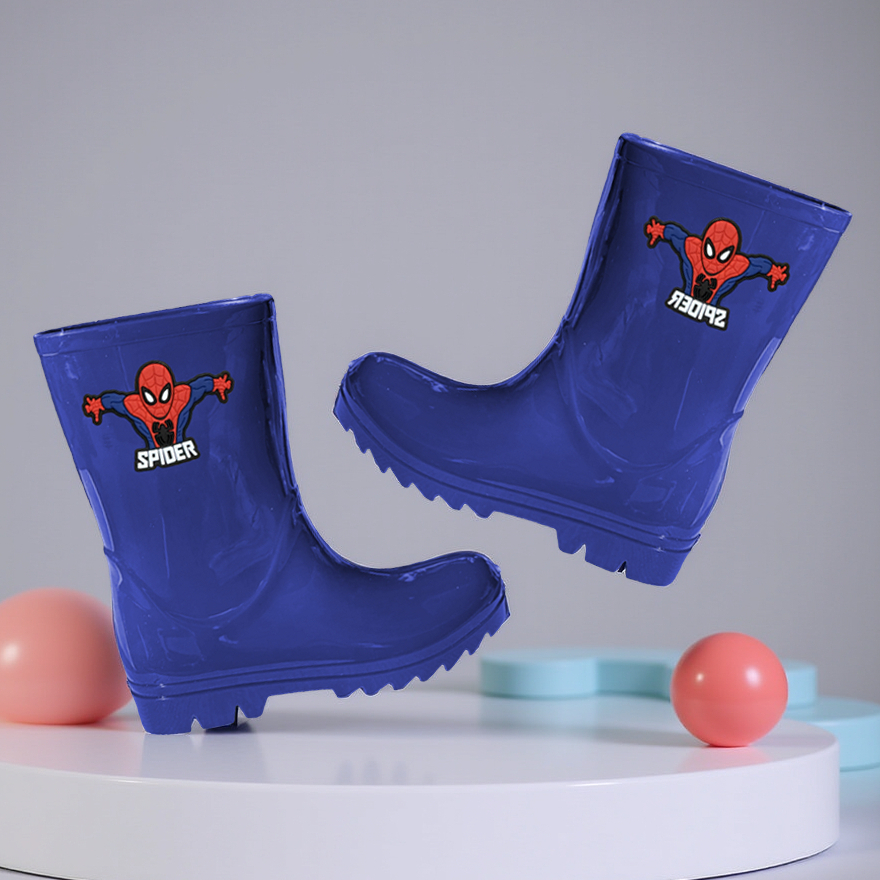 Galocha Botinha de Chuva Infantil Masculino Kids Personagem Menino Aranha Confortável