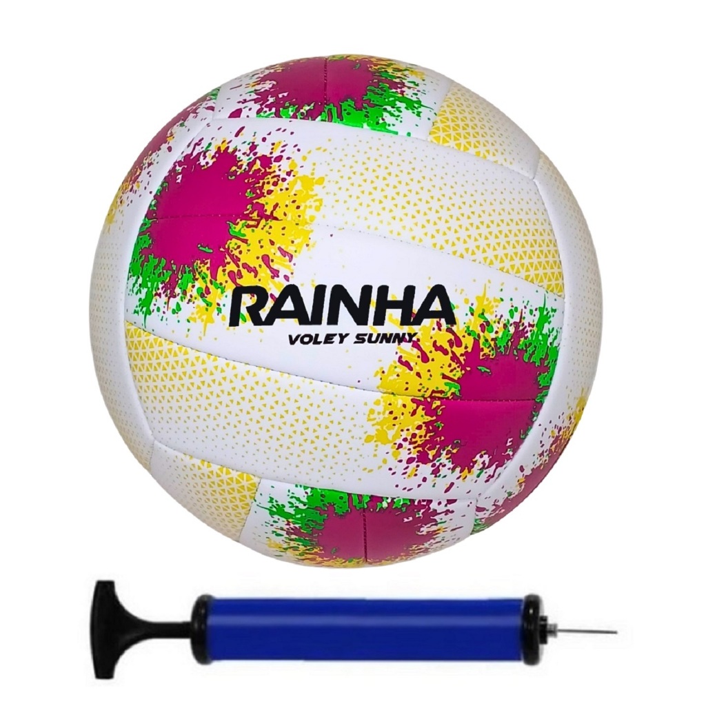 BOLA VOLEI RAINHA SUNNY BRANCA COM  BOMBA DE AR
