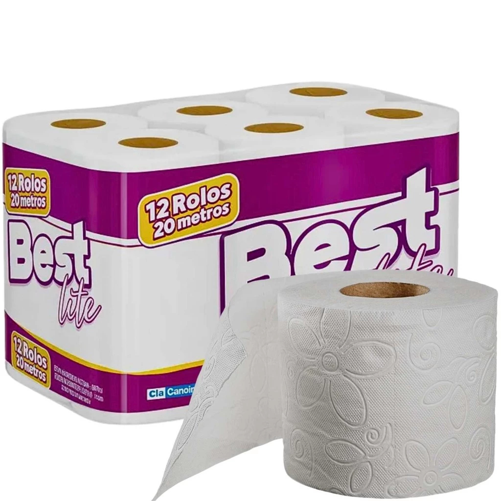Kit Papel Higiênico Best Lite Folha Dupla 20m – Alta Maciez e Absorção
