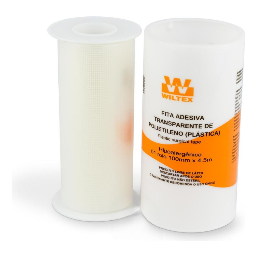 KIT6 Fitas Cirúrgica Microporosa Transparente Hipoalérgica Wiltex 10cm x 4,5m - Melhor custo benefico do mercado