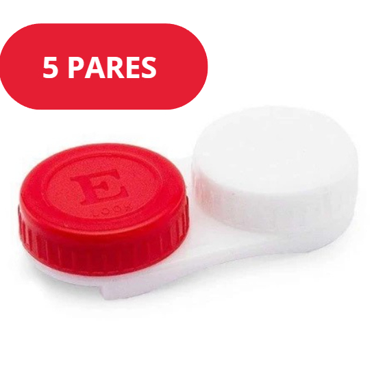 05 Pares Estojo para Lentes de Contato com Cores Sortidas • Case Porta Lentes Viagem • Higienizado