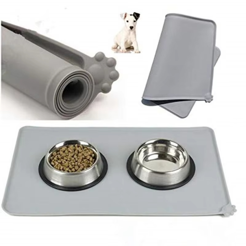Novo Tapete Impermeável Para Cães E Gatos Almofada De Silicone De Cor Sólida