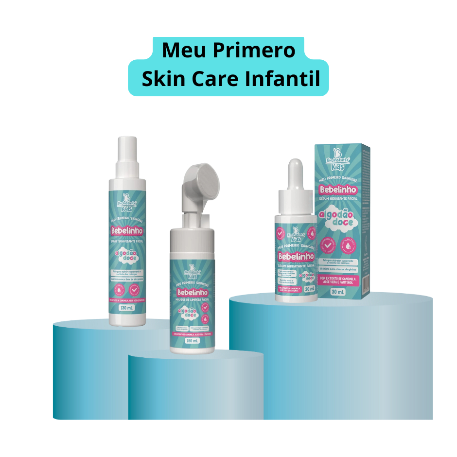 Skin Care Completo Infantil Algodão doce Bio Instinto 3 itens