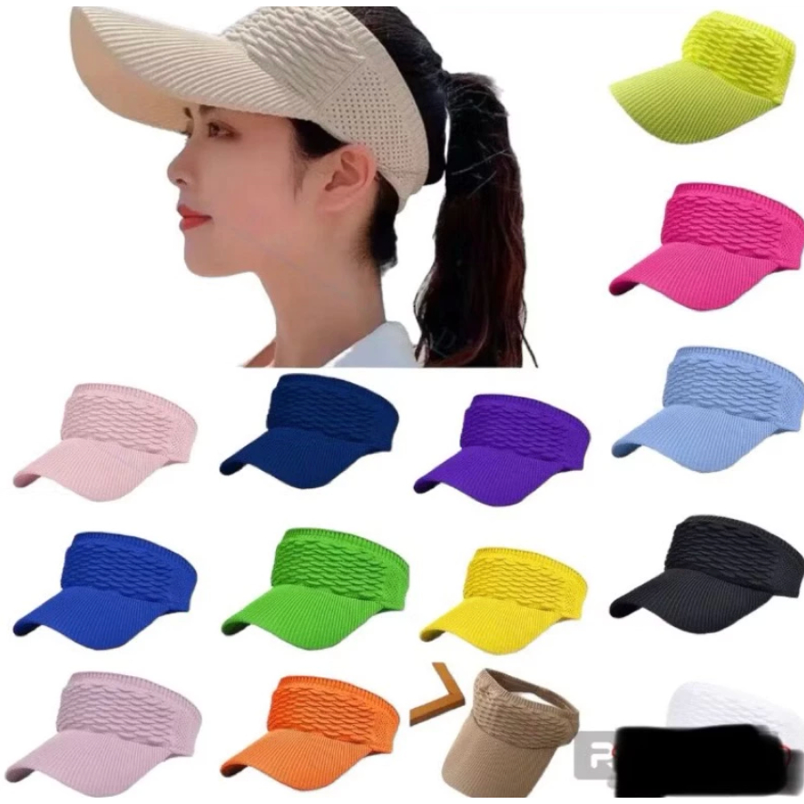 Chapéu boné Viseira Feminina Esportiva Aba Longa Respirável Ajustável para Praia e Caminhada