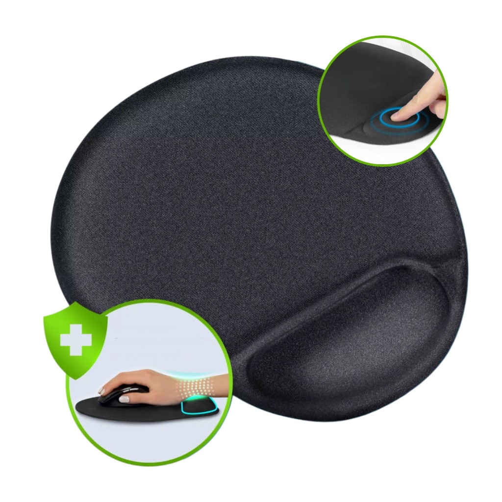 Mousepad Ergonômico Confortavel Mouse Nr17 Neoprene Cor Preto Para mouse pad