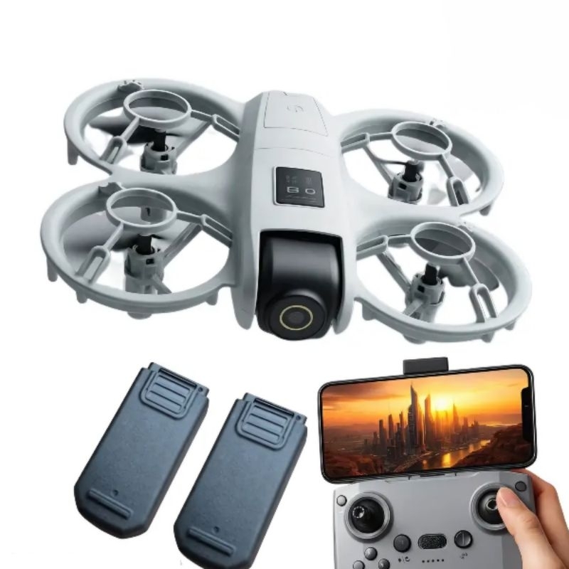 Drone D1 Pro GT3 Mini com Câmera HD Dupla + 2 Baterias I LED | Drone de Diversão para Criancas e Iniciantes