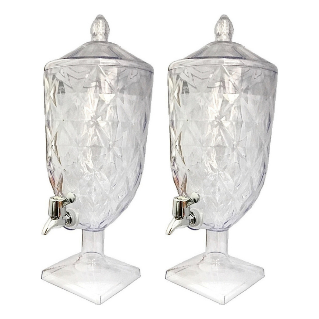 Kit 02 Suqueiras 4,5L Cristal Acrílico Dispenser Diamond com Torneira Super Promoção Envio Rápido