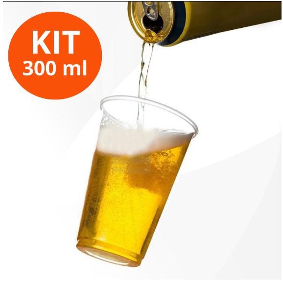 KIT 150 Copos Chopp 300 ml refrigerante água  suco festa MIX ( 3 pacotes / 150 unidades)