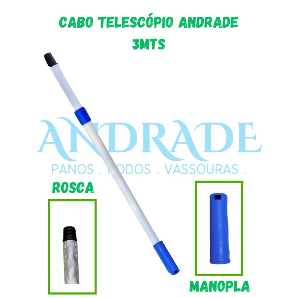 CABO EXTENSOR TELESCOPIO ANDRADE- ESCOLHA SEU TAMANHO