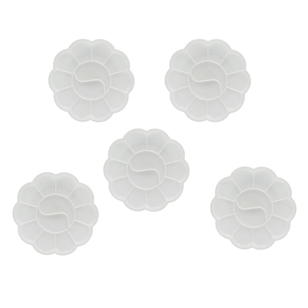 Godê Paleta Flor para Pintura 12 Espaços Kit com 5 Unidades OU Unitário