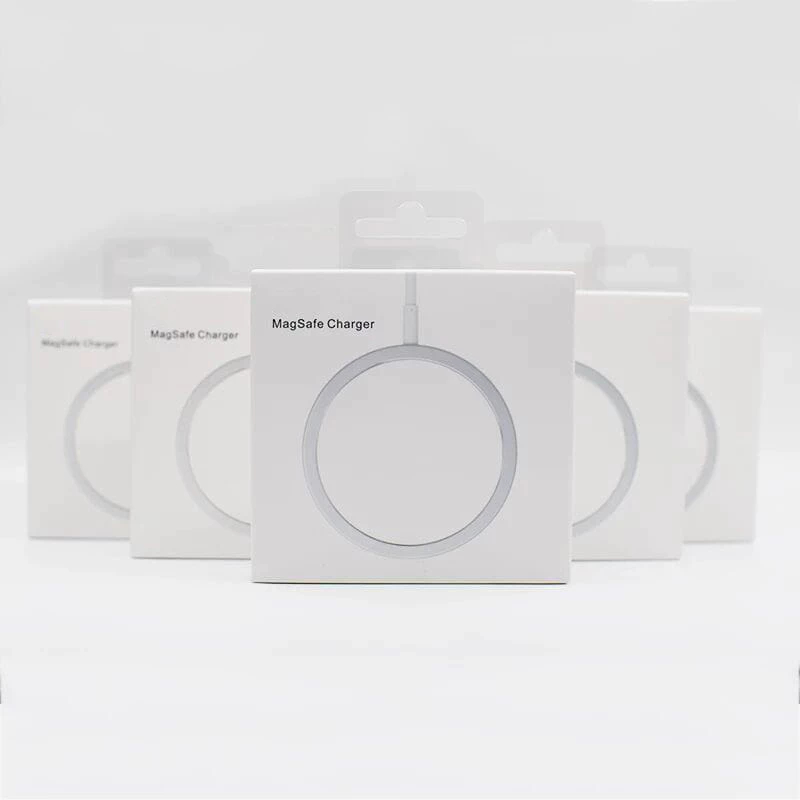 Carregador Sem Fio 15w Para iPhone Magnético Magsafe Tipo C De Carregamento Rápido Redondo