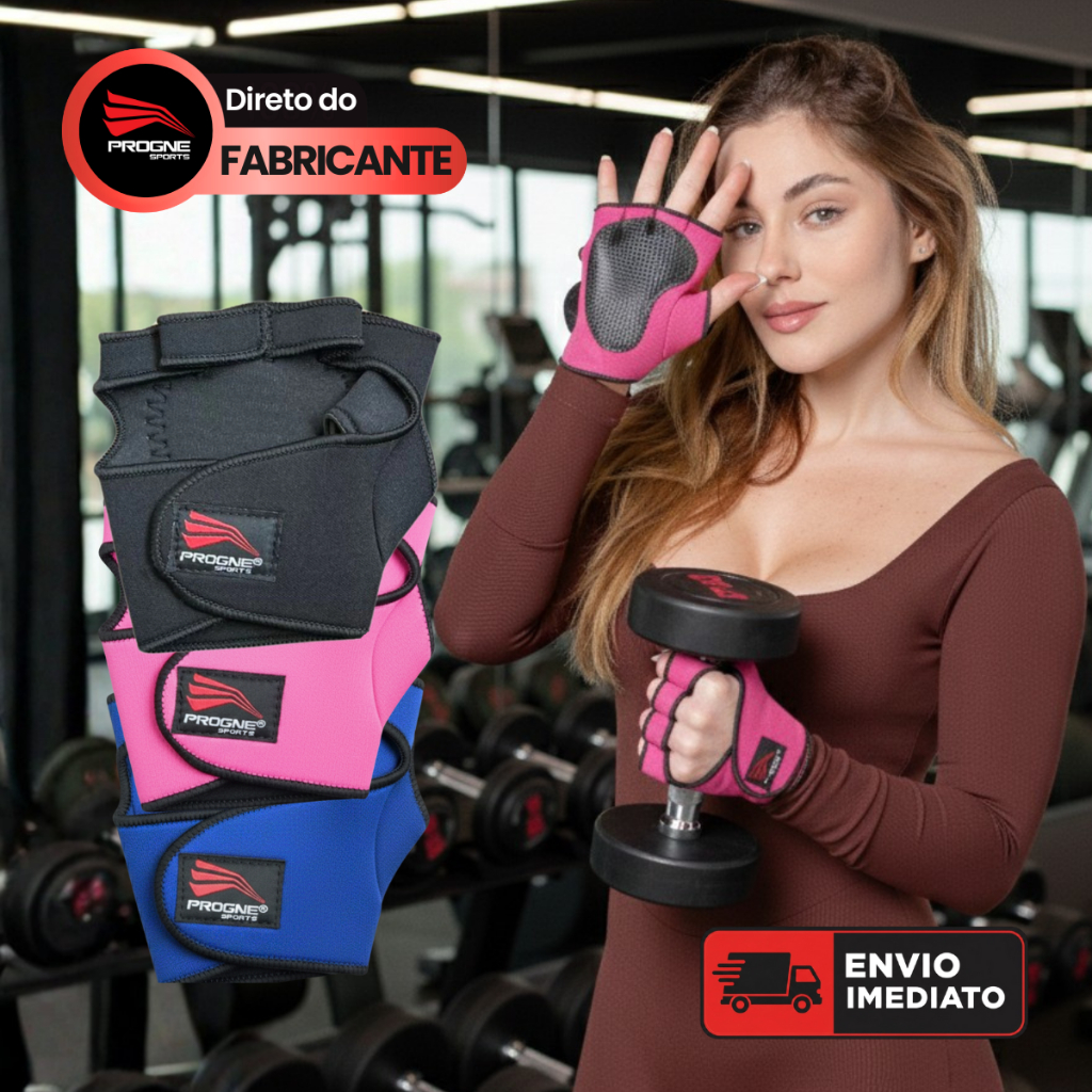 LUVAS DE TREINO NEOPRENE PREMIUM UNISSEX - ACADEMIA MUSCULAÇÃO FUNCIONAL CROSSFIT - PROGNE SPORTS