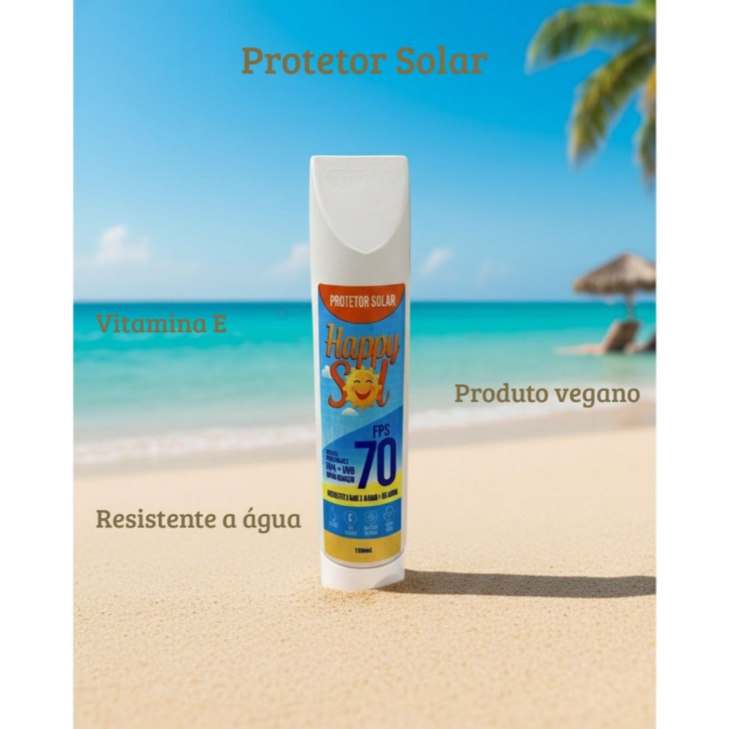 Protetor Solar Happy Sol 70 FPS 120 ML