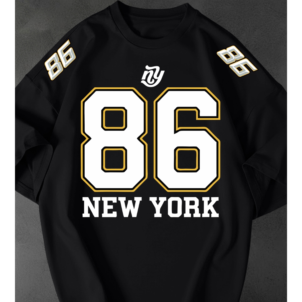 Camisetão Feminina New York 86 Estampa Streetwear Oversized Estilosa Urbana Algodão Camiseta Tshirt