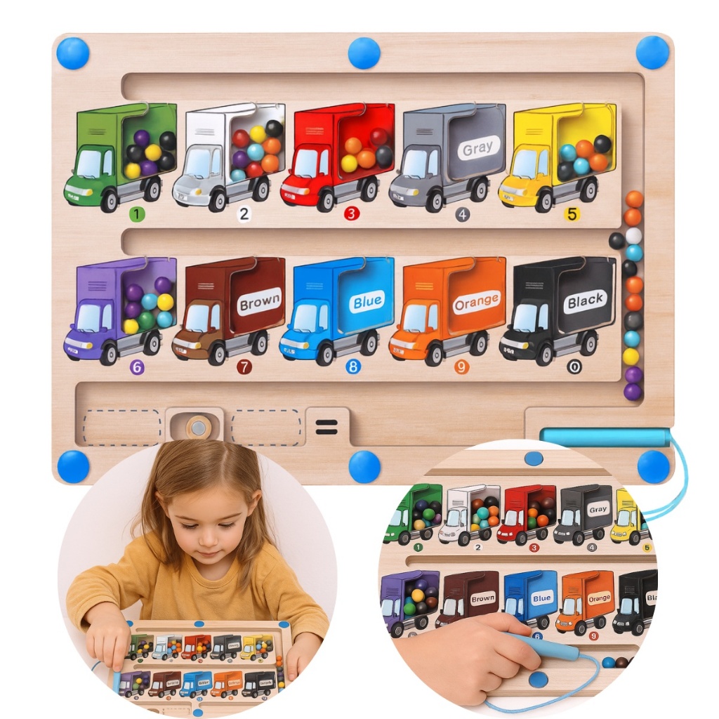 Brinquedo Educativo Labirinto Montessori Jogo Cores Infantil