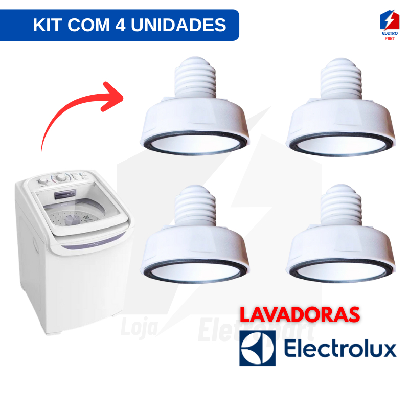 Pé Para Máquina De Lavar Electrolux kit Com 4 Unidades