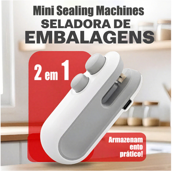 Mini Máquina Seladora De Plástico Para Selagem De Embalagens