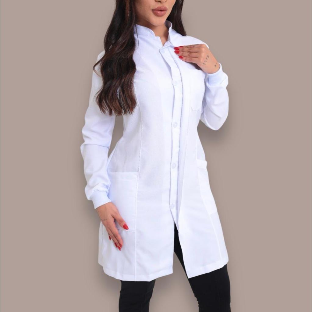 Jaleco Gabardine Premium Lindo Enfermagem Area da Saude Veterinaria Medica