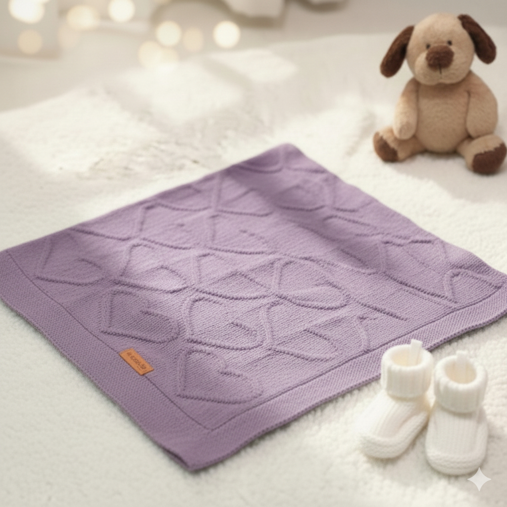 Manta Infantil Tricot Premium Macio Soft 80x80cm Menina Menino Bebe Leveza Aconchego Algodão