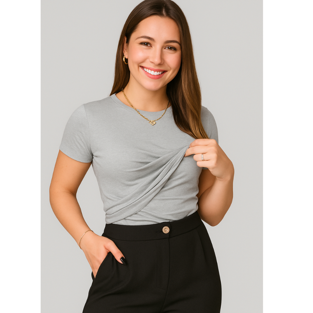 Blusa Amamentação Premium Camiseta T-shirt Blusinha Full