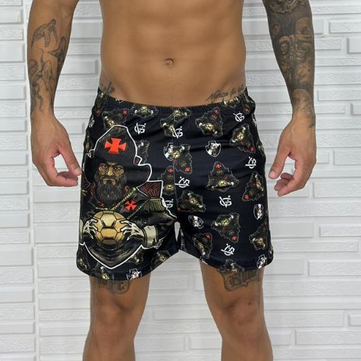 Samba Canção Short Bermuda Personalizada Estampada Time Moda Conforto Para Dormir Masculina