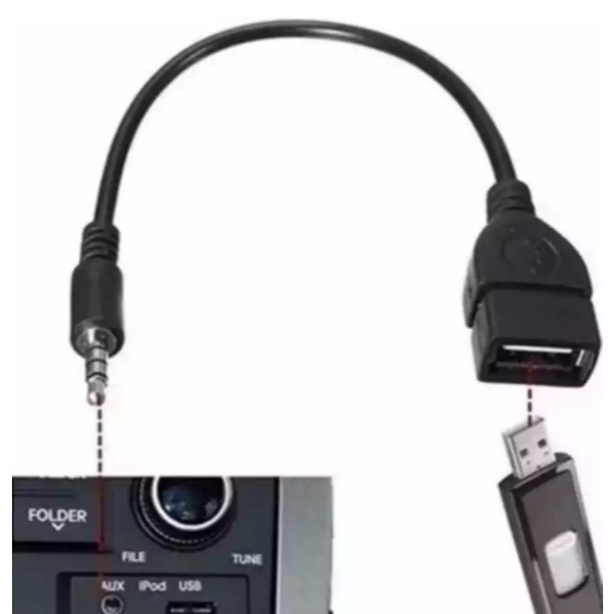 Cabo Adaptador Usb Pendrive Fêmea 3,5mm Xp2 Entrada Auxiliar